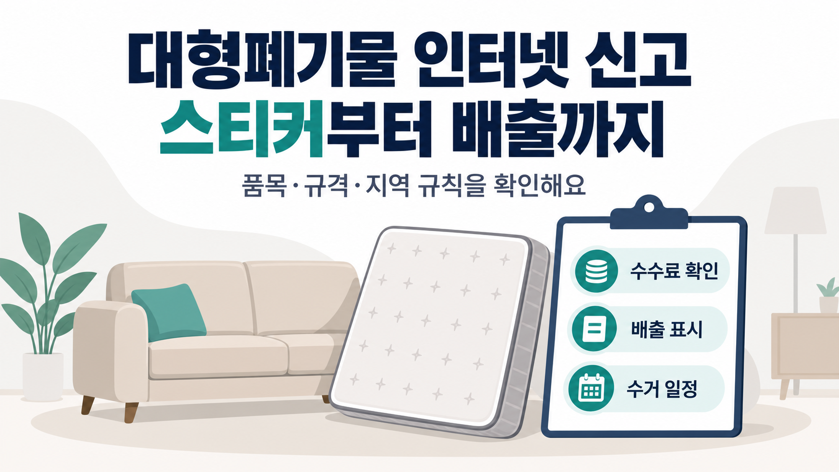 대형폐기물 인터넷 신고: 스티커부터 배출까지