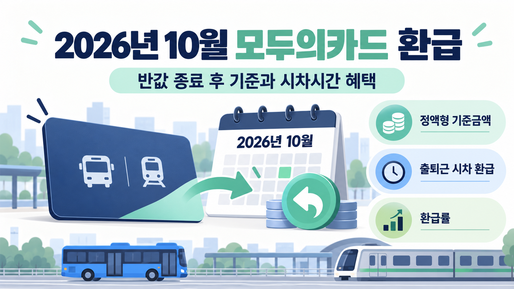 2026년 10월 모두의카드 환급 기준: 반값 종료와 시차시간 혜택