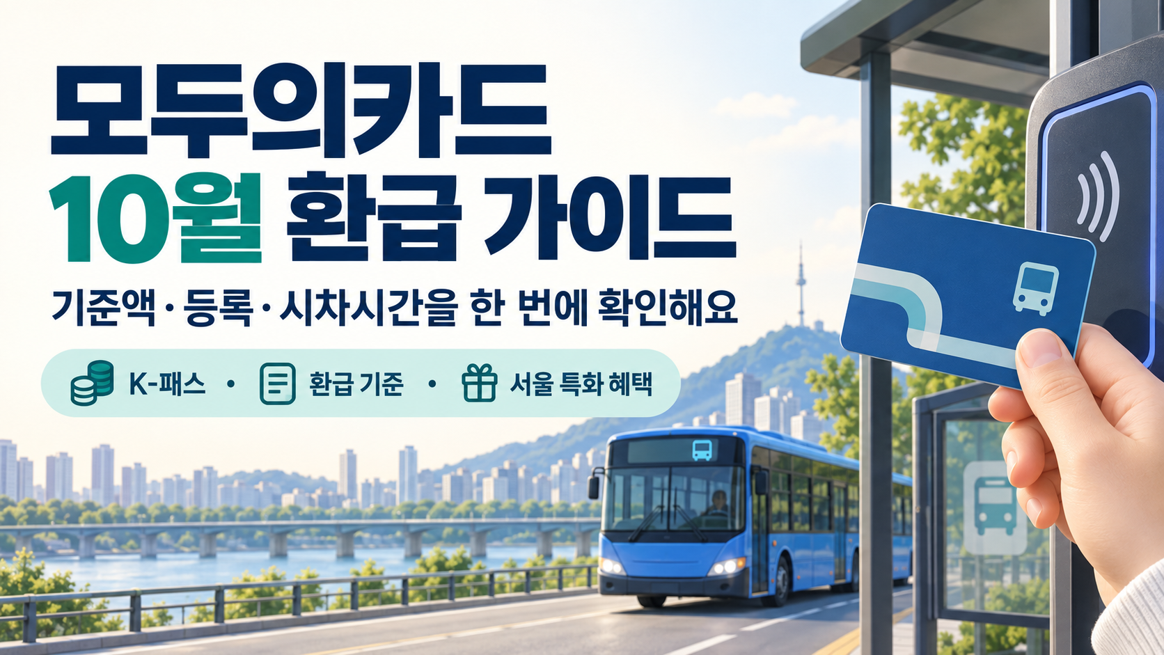 모두의카드 10월 환급 가이드: 기준액·등록·시차시간 확인