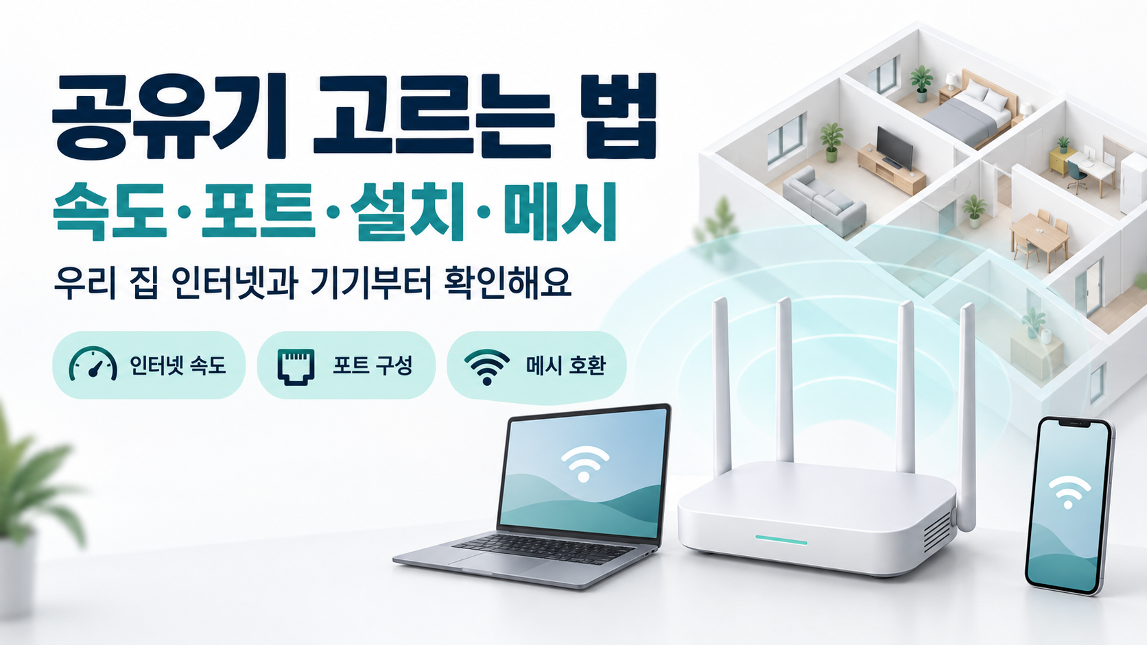 공유기 고르는 법: 속도·포트·설치·메시