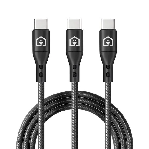 홈플래닛 PD 60W CtoC 초고속충전 볼트우븐 단선방지 케이블