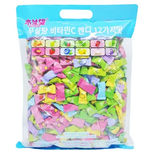 무설탕 비타민C캔디 12가지맛 개별포장 사탕 대용량 약국 탕비실 사무실 간식