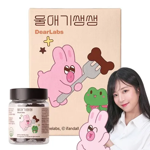 디어랩스 강아지 울애기쌩쌩 노견 눈 피부 관절 면역 장 종합영양제