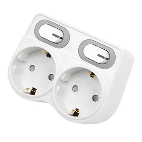 에코파워탭 국내 제조 LED 절전형 L자형 멀티탭 2구 EPM-402L