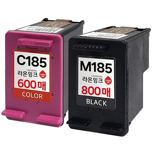 (800매 특대용량 세트) 삼성 INK-M185 C185 XL 호환잉크 SL-J1680 J1683 J1685 J1780W J1780DW J1785W M185XL C185XL