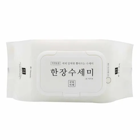 살림비책 일회용 뽑아쓰는 세제일체형 한장수세미