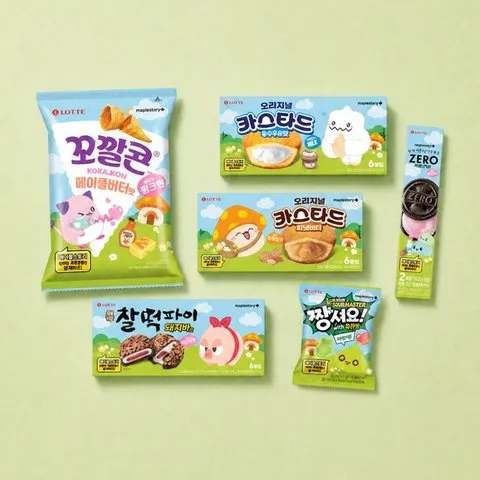 [롯데] 메이플스토리 콜라보 6종, 택1 - 마켓컬리