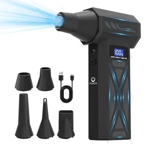 P70 4단계 터보 제트 블로워 무선 에어건 초고속 130 000RPM LED 조명 & 배터리 잔량 표시 휴대용 포켓 사이즈 캠핑/자동차 세차/청소용