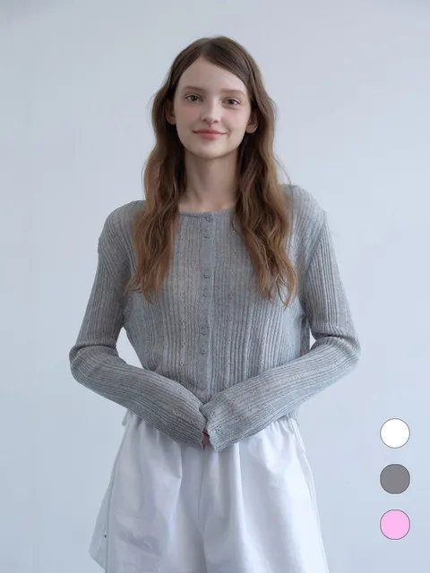 linen skashi cardigan-3colors