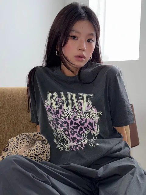 Love Leopard Graphic T-shirt VW5ME607_3color