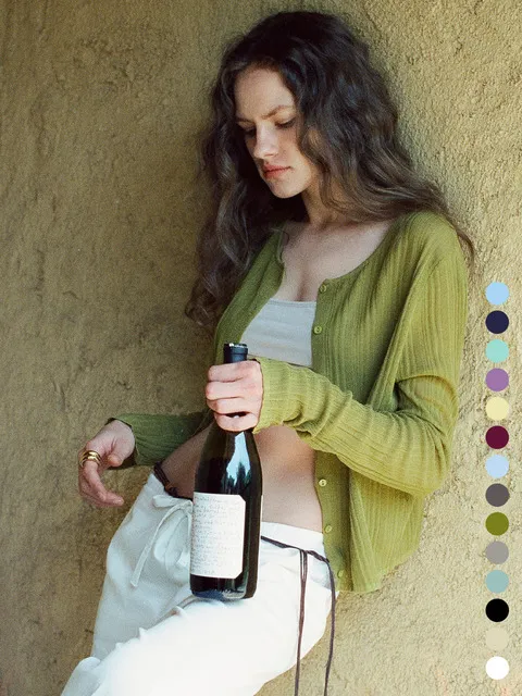 Essential Linen Round Knit Cardigan_CTK231(16color)