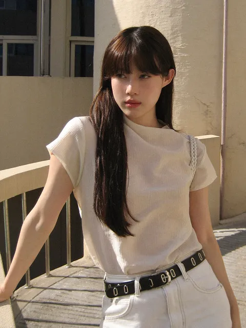 PLEATED CAP SHIRT_2 COLORS