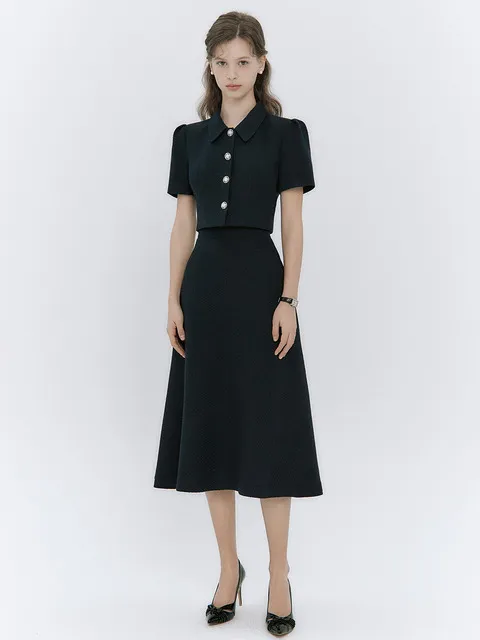 Russu tweed midi skirt(4colors)