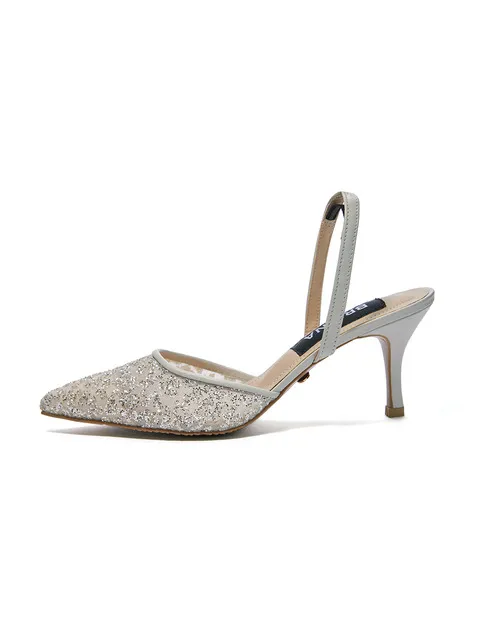 Glitter Mesh Slingback 2_Ivory