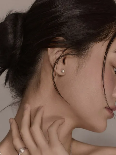 (silver 925) Soft ball earring