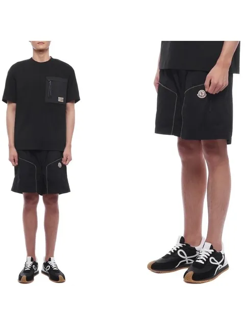26SS 남성 로고 패치 버뮤다 쇼츠 팬츠 (2B00016 597LQ 999 26S)