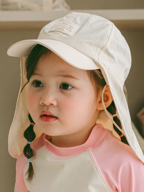 모모네 키즈 유아 아동용 물놀이 모자 플랩캡 썬캡