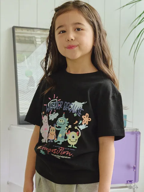 KIDS 해피 데이 반팔티 블랙