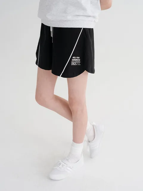 칠 파이핑 미니 쇼츠(블랙)