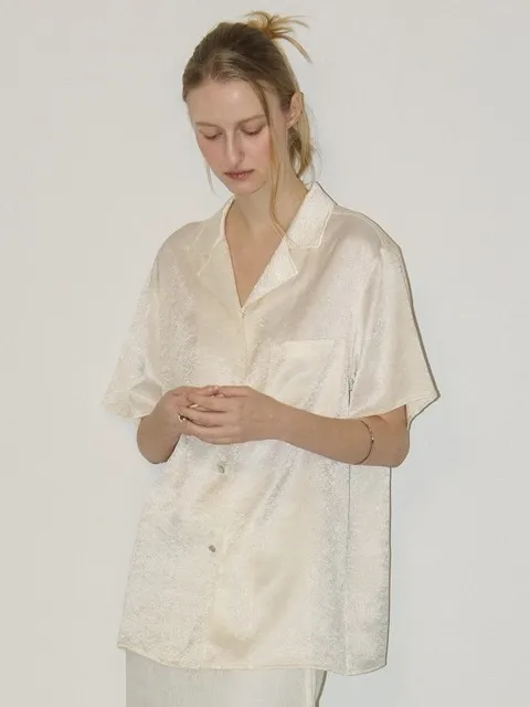PEARL HALF SHIRT - CREAM