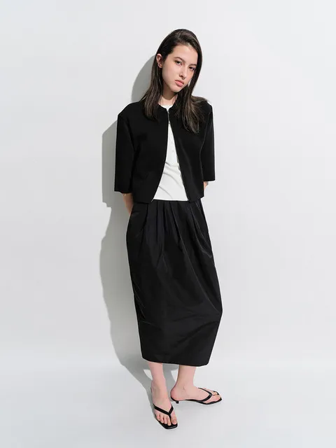 Cocoon Skirt_BLACK
