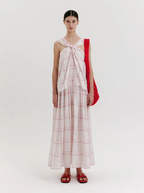 Knotted Long Dress - Pink