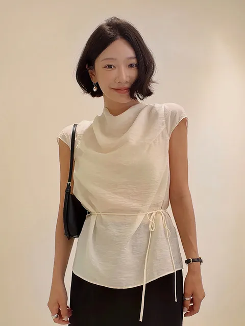 끌로에 실크 카울넥 블라우스 / CHLOE SILK COWL NECK BLOUSE_3colors