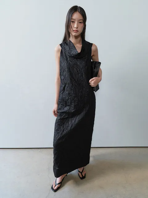 Crease Dress_BLACK