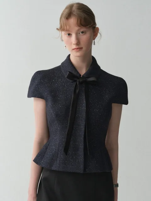 Ribbon Tie Iconic Jacket(3color)