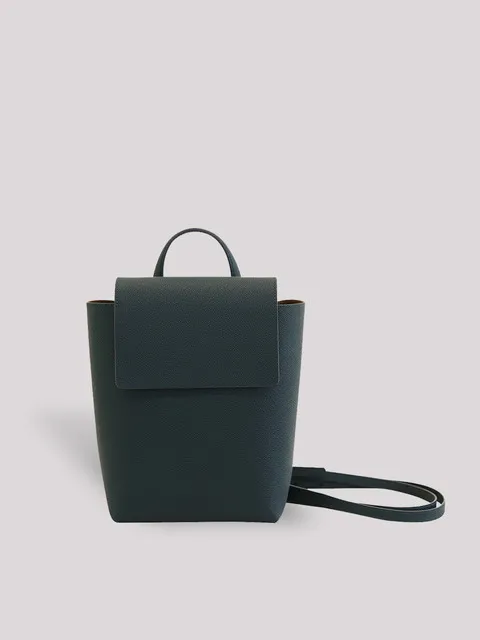 pure flap backpack - peacock green