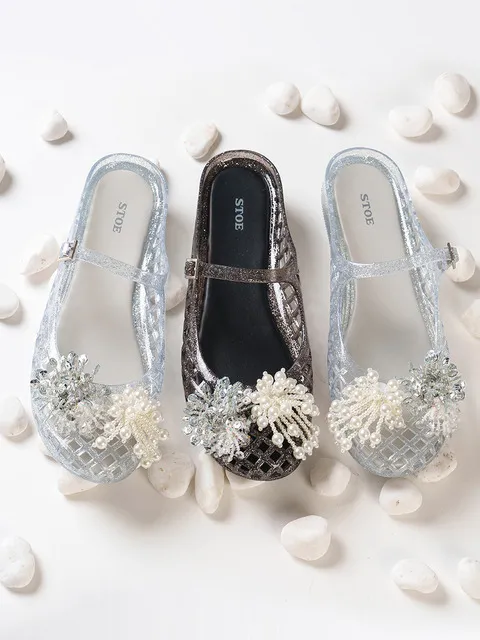 Ciel Glow Jelly Shoes_ Silver, Darksilver