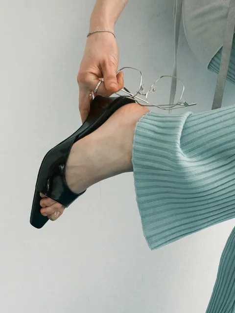 Lita 리타 클린실루엣 웨지힐 뮬 - 4colors l 5cm (3cm 굽변경 가능)