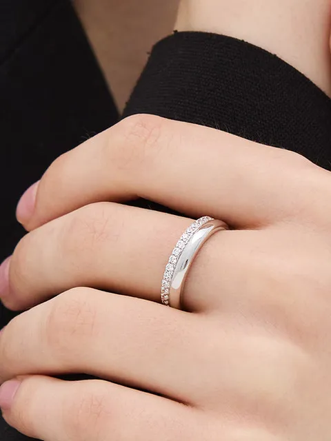 샴페인 풀문 실버(W) 듀오 샤인 반지 HL2R56221W9