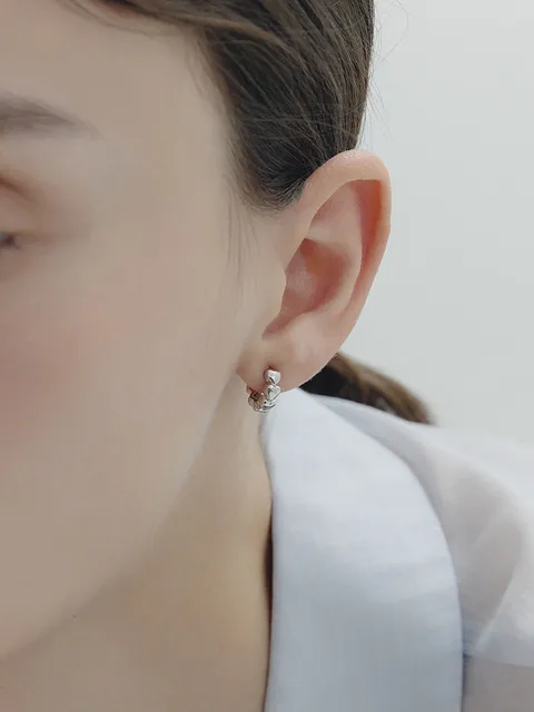 에센스 (W) 하트 버블 원터치 귀걸이 HL4E65437WBXXX