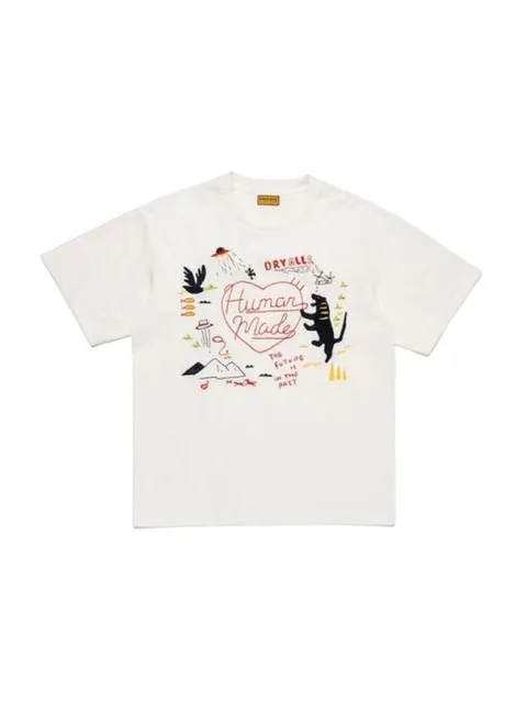 26SS 휴먼메이드 반팔 티셔츠 HM31CS002 WHITE DOM