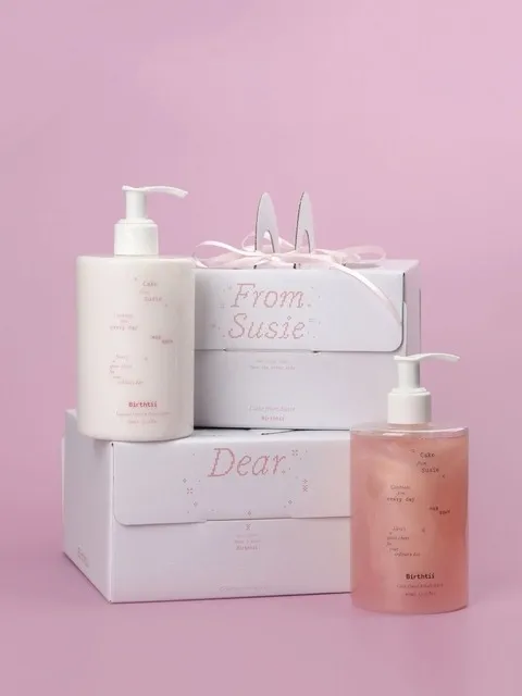 [최대혜택가  23,400원]글로우 워시 앤 레이어드 로션 400ml 세트 [케이크 프롬 수지]