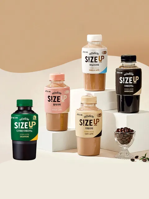 빙그레 아카페라 사이즈업 350ml 20입 4종 1택 / 아메리카노 카페라떼 바닐라라떼 연유라떼 디카페인 아메리카노