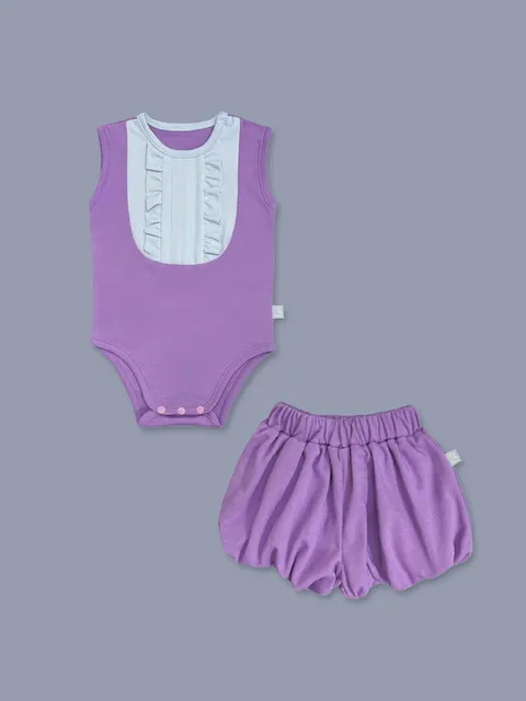 Classy Bodysuit Sleeveless SET (Purple)