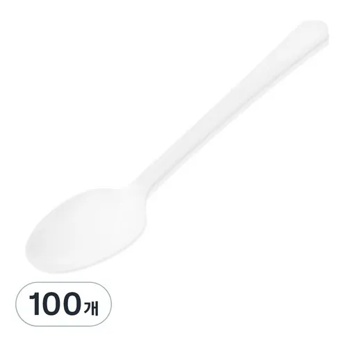 코멧 심플한 일회용 개별포장 숟가락 화이트