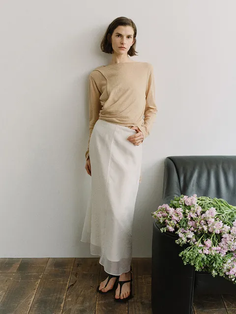 TIS FLORAL SHEER OVERLAY SKIRT_2COLORS