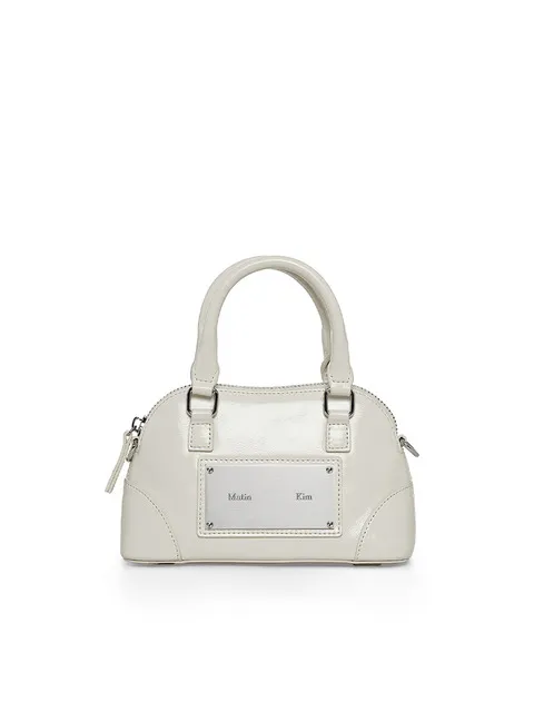 CURVE ZIP MINI BAG IN LIGHT GREY