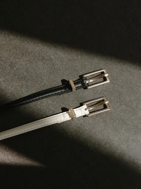 클래식 스퀘어 씬벨트 2컬러 (1cm)