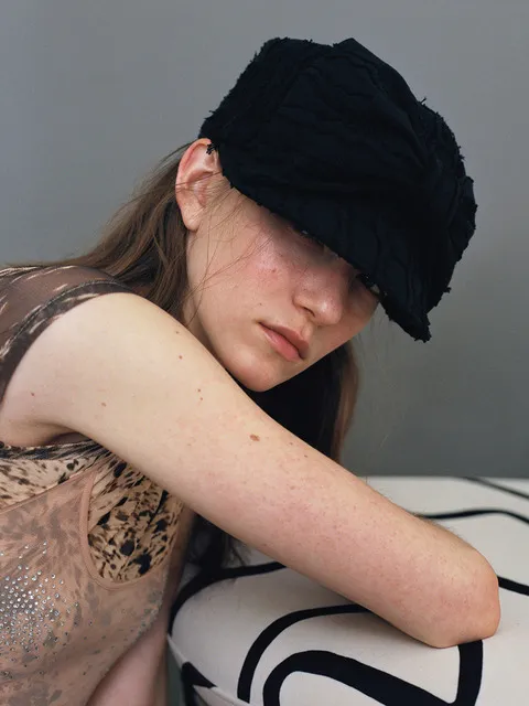 BELLBOY CAP_RIBBON_WAVE BLACK