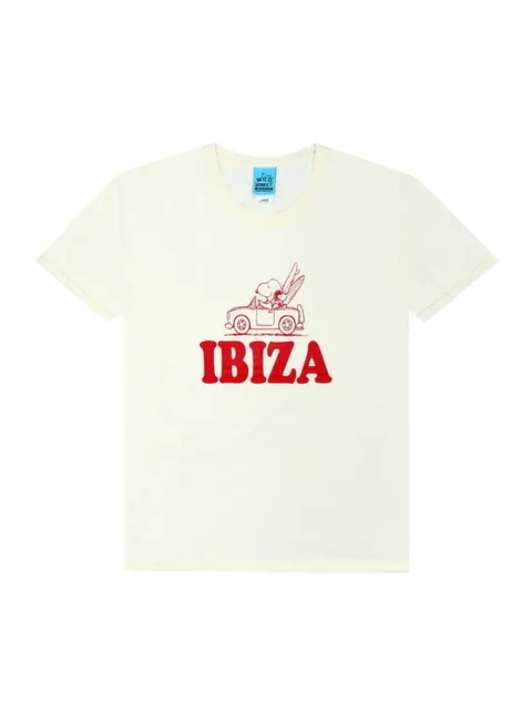 와일드동키 T-IBIZA LIGHT DYED YELLOW 스누피 공용 반팔티