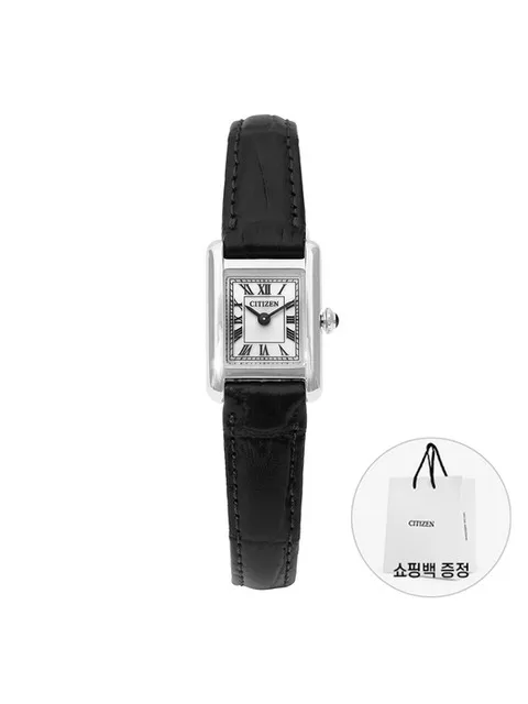 시티즌 EG2790-12A 스퀘어 여성 가죽시계