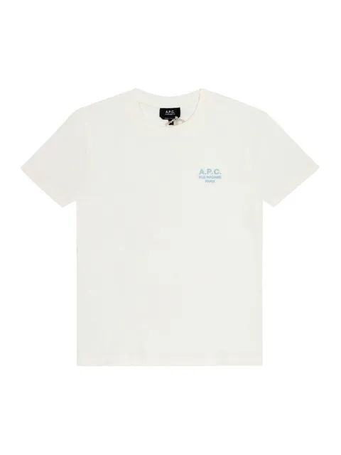 아페쎄 COHBU M26388 ALI BLANC/BLEU CIEL RUE MADAME 마담 스탠다드 공용 반팔티