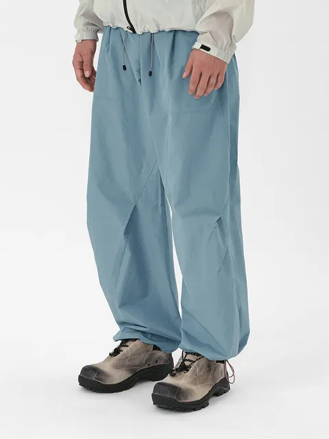 UNISEX 와이드 스트링 팬츠_SKY BLUE