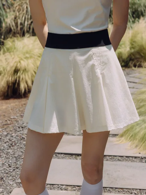 Air Move Pleated Skirt(Cream)