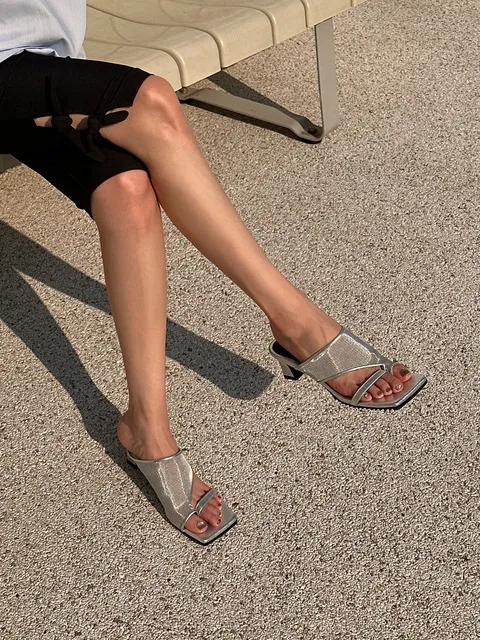 Wave mesh sandal_2color