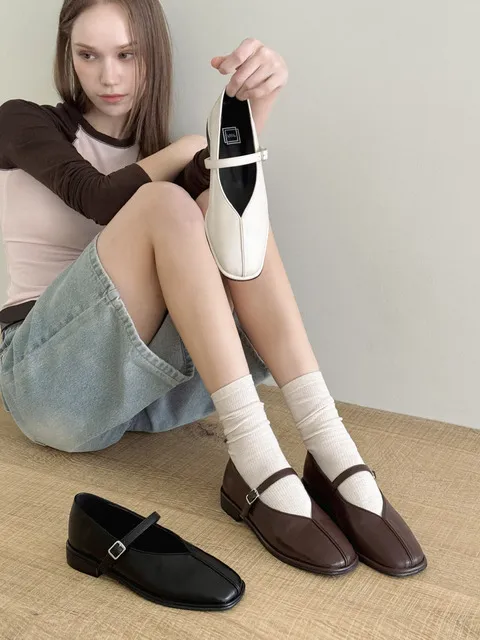 Rolly 절개 메리제인 플랫(2cm)_AQF1309 l 3color
